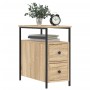 Sonoma oak engineered wood bedside table 30x60x60 cm by vidaXL, Nightstands - Ref: Foro24-826065, Price: 70,76 €, Discount: %