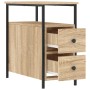 Sonoma oak engineered wood bedside table 30x60x60 cm by vidaXL, Nightstands - Ref: Foro24-826065, Price: 70,76 €, Discount: %