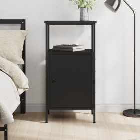 Black engineered wood nightstand 41x31x80 cm by vidaXL, Nightstands - Ref: Foro24-825923, Price: 46,32 €, Discount: %