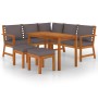 6-piece garden dining set with solid acacia wood cushions by vidaXL, Garden sets - Ref: Foro24-3154965, Price: 579,72 €, Disc...