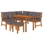 6-piece garden dining set with solid acacia wood cushions by vidaXL, Garden sets - Ref: Foro24-3154965, Price: 579,72 €, Disc...