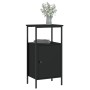 Black engineered wood nightstand 41x31x80 cm by vidaXL, Nightstands - Ref: Foro24-825923, Price: 48,28 €, Discount: %