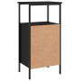 Mesita de noche madera de ingeniería negra 41x31x80 cm de vidaXL, Mesitas de noche - Ref: Foro24-825923, Precio: 48,28 €, Des...