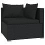 Set muebles de jardín 11 pzas y cojines ratán sintético negro de vidaXL, Conjuntos de jardín - Ref: Foro24-3101928, Precio: 1...