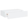 Wall shelves with drawer 2 pcs MDF white 40x23.5x10 cm by vidaXL, Shelves and shelves - Ref: Foro24-330242, Price: 60,91 €, D...