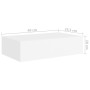 Wall shelves with drawer 2 pcs MDF white 40x23.5x10 cm by vidaXL, Shelves and shelves - Ref: Foro24-330242, Price: 60,91 €, D...