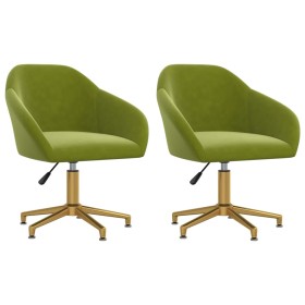 Swivel dining chairs 2 units light green velvet by vidaXL, dining chairs - Ref: Foro24-330603, Price: 146,99 €, Discount: %