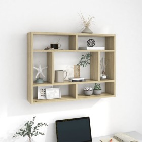 Oak-colored plywood wall shelf 75x16x55cm by vidaXL, Shelves and shelves - Ref: Foro24-803005, Price: 36,35 €, Discount: %