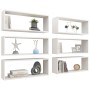 Cube wall shelves 6 units plywood white 60x15x23 cm by vidaXL, Shelves and shelves - Ref: Foro24-807135, Price: 77,44 €, Disc...