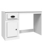 Escritorio con cajón madera contrachapada blanco 115x50x75 cm de vidaXL, Escritorios - Ref: Foro24-816472, Precio: 83,84 €, D...