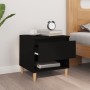 Black plywood nightstand 50x46x50 cm by vidaXL, Nightstands - Ref: Foro24-819534, Price: 43,25 €, Discount: %