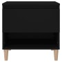 Black plywood nightstand 50x46x50 cm by vidaXL, Nightstands - Ref: Foro24-819534, Price: 43,25 €, Discount: %