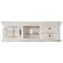 Solid white mango wood TV stand 120x30x40 cm by vidaXL, TV Furniture - Ref: Foro24-249869, Price: 292,31 €, Discount: %