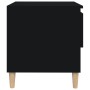 Black plywood nightstand 50x46x50 cm by vidaXL, Nightstands - Ref: Foro24-819534, Price: 43,25 €, Discount: %