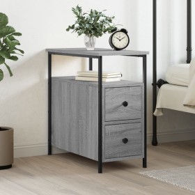 Bedside table made of gray Sonoma engineered wood, 30x60x60 cm. by vidaXL, Nightstands - Ref: Foro24-826069, Price: 65,18 €, ...