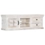 Solid white mango wood TV stand 120x30x40 cm by vidaXL, TV Furniture - Ref: Foro24-249869, Price: 292,31 €, Discount: %