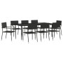 Garden dining set 9 pieces synthetic rattan and black steel by vidaXL, Garden sets - Ref: Foro24-3203279, Price: 442,99 €, Di...