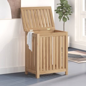 Laundry basket solid teak wood 50x35x60 cm by vidaXL, Laundry baskets - Ref: Foro24-340759, Price: 73,21 €, Discount: %