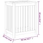 Laundry basket solid teak wood 50x35x60 cm by vidaXL, Laundry baskets - Ref: Foro24-340759, Price: 74,11 €, Discount: %