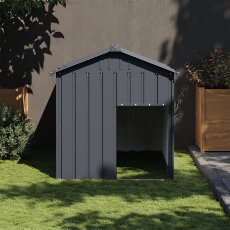 Hundehütte mit grau verzinktem Stahldach 117x153x123 cm von vidaXL, Hundehütten - Ref: Foro24-172348, Preis: 146,89 €, Rabatt: %