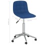 Blue Fabric Swivel Office Chair by vidaXL, Office chairs - Ref: Foro24-3086868, Price: 58,99 €, Discount: %