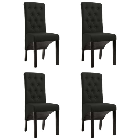 Sillas de comedor 4 unidades de tela negra de vidaXL, Sillas de comedor - Ref: Foro24-276975, Precio: 362,99 €, Descuento: %