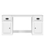 Escritorio con armario madera contrachapada blanco de vidaXL, Escritorios - Ref: Foro24-3185327, Precio: 136,31 €, Descuento: %