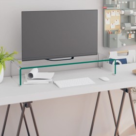 Clear glass TV stand/monitor riser 80x30x13 cm by vidaXL, TV Furniture - Ref: Foro24-244129, Price: 86,99 €, Discount: %