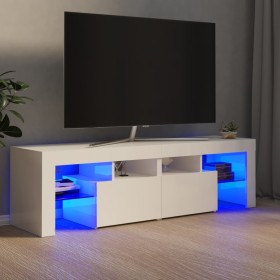 Mueble de TV con luces LED blanco brillante 140x36,5x40 cm de vidaXL, Muebles TV - Ref: Foro24-804370, Precio: 128,36 €, Desc...