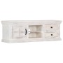 Solid white mango wood TV stand 120x30x40 cm by vidaXL, TV Furniture - Ref: Foro24-249869, Price: 292,31 €, Discount: %