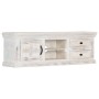 Solid white mango wood TV stand 120x30x40 cm by vidaXL, TV Furniture - Ref: Foro24-249869, Price: 292,31 €, Discount: %