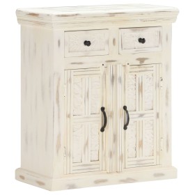 Aparador de madera maciza de mango blanco 65x30x75 cm de vidaXL, Aparadores - Ref: Foro24-249871, Precio: 271,99 €, Descuento: %