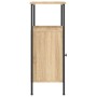 Mesita de noche madera de ingeniería roble Sonoma 41x31x80 cm de vidaXL, Mesitas de noche - Ref: Foro24-825925, Precio: 51,87...