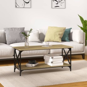 Plywood and black iron coffee table 100x45x45 cm by vidaXL, Coffee table - Ref: Foro24-823312, Price: 39,68 €, Discount: %