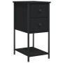 Black engineered wood nightstand 32x42x70 cm by vidaXL, Nightstands - Ref: Foro24-826093, Price: 72,16 €, Discount: %