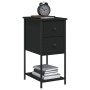 Black engineered wood nightstand 32x42x70 cm by vidaXL, Nightstands - Ref: Foro24-826093, Price: 72,16 €, Discount: %