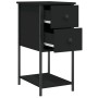 Black engineered wood nightstand 32x42x70 cm by vidaXL, Nightstands - Ref: Foro24-826093, Price: 72,16 €, Discount: %