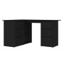 Black plywood corner desk 145x100x76 cm by vidaXL, Desks - Ref: Foro24-801090, Price: 196,99 €, Discount: %