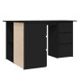 Black plywood corner desk 145x100x76 cm by vidaXL, Desks - Ref: Foro24-801090, Price: 196,99 €, Discount: %