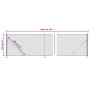 Wire fence with silver flange 1.1x10 m by vidaXL, fence panels - Ref: Foro24-154034, Price: 49,40 €, Discount: %