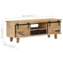 Mueble de TV de madera maciza de mango 120x30x40 cm de vidaXL, Muebles TV - Ref: Foro24-249873, Precio: 189,68 €, Descuento: %