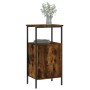 Smoked oak engineered wood bedside table 41x31x80 cm by vidaXL, Nightstands - Ref: Foro24-825927, Price: 43,02 €, Discount: %