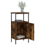 Smoked oak engineered wood bedside table 41x31x80 cm by vidaXL, Nightstands - Ref: Foro24-825927, Price: 43,02 €, Discount: %