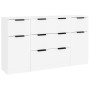 Set mit 3 Stück Sideboard aus weißem Sperrholz von vidaXL, Sideboards - Ref: Foro24-3115820, Preis: 179,82 €, Rabatt: %