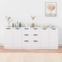 Dreiteiliges Sideboard aus weißem Sperrholz von vidaXL, Sideboards - Ref: Foro24-3115780, Preis: 214,28 €, Rabatt: %