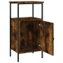 Smoked oak engineered wood bedside table 41x31x80 cm by vidaXL, Nightstands - Ref: Foro24-825927, Price: 43,02 €, Discount: %