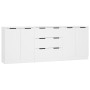 Dreiteiliges Sideboard aus weißem Sperrholz von vidaXL, Sideboards - Ref: Foro24-3115780, Preis: 214,28 €, Rabatt: %