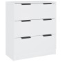 Aparador de 3 piezas madera contrachapada blanco de vidaXL, Aparadores - Ref: Foro24-3115780, Precio: 214,28 €, Descuento: %