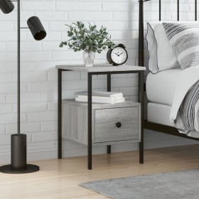 Sonoma gray engineered wood bedside table 34x36x50 cm by vidaXL, Nightstands - Ref: Foro24-826049, Price: 41,39 €, Discount: %