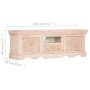 Massiver TV-Schrank aus weißem Mangoholz, 120 x 30 x 40 cm von vidaXL, TV-Möbel - Ref: Foro24-249875, Preis: 303,78 €, Rabatt: %